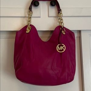 Michael Kors used pink leather shoulder bag